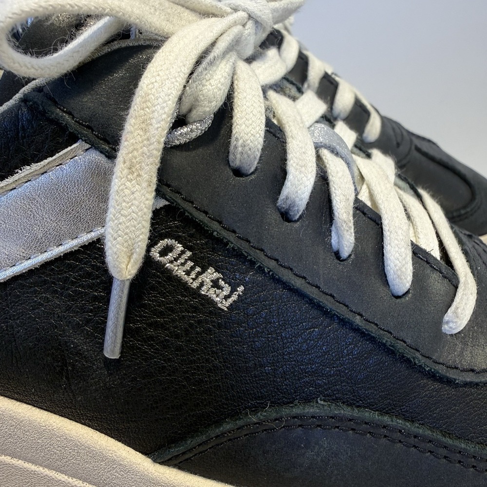 Olukai Ha'Upu Women's Size US 7/EU 37 Black Silver Leather Sneakers Shoes - Picture 10 of 10